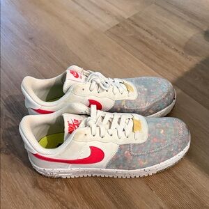 Nike Kids Sneakers - White, Red, and Gray